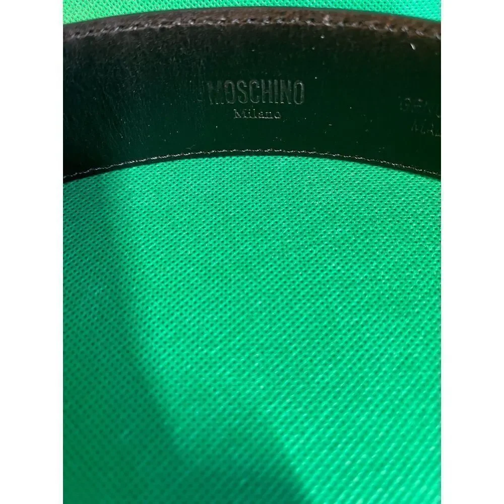 Moschino Couture Woman Black Leather Belt